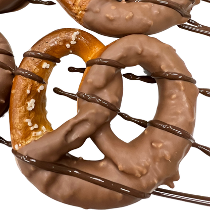 Handmade Hand-Dipped Milk Chocolate Covered Pretzels - 6/3pk