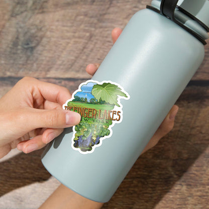 STICKERS Finger Lakes, New York, Vineyard Scene