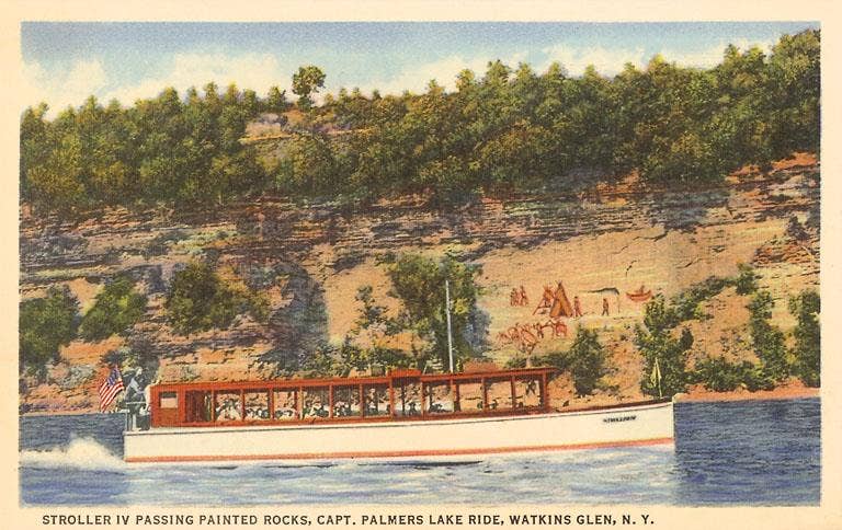 Painted Rocks in Watkins Glen Magnet