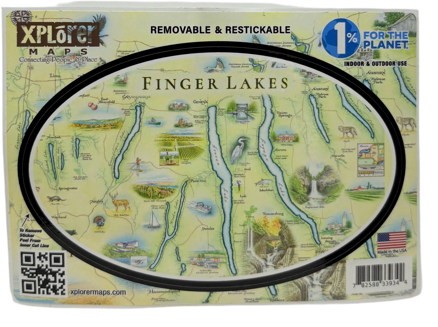 Finger Lakes Map Sticker