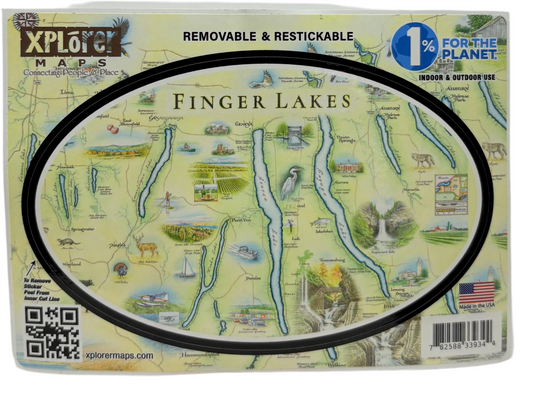 Finger Lakes Map Sticker