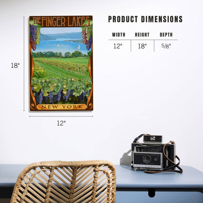 Finger Lakes Vineyards | Premium Wood Picture