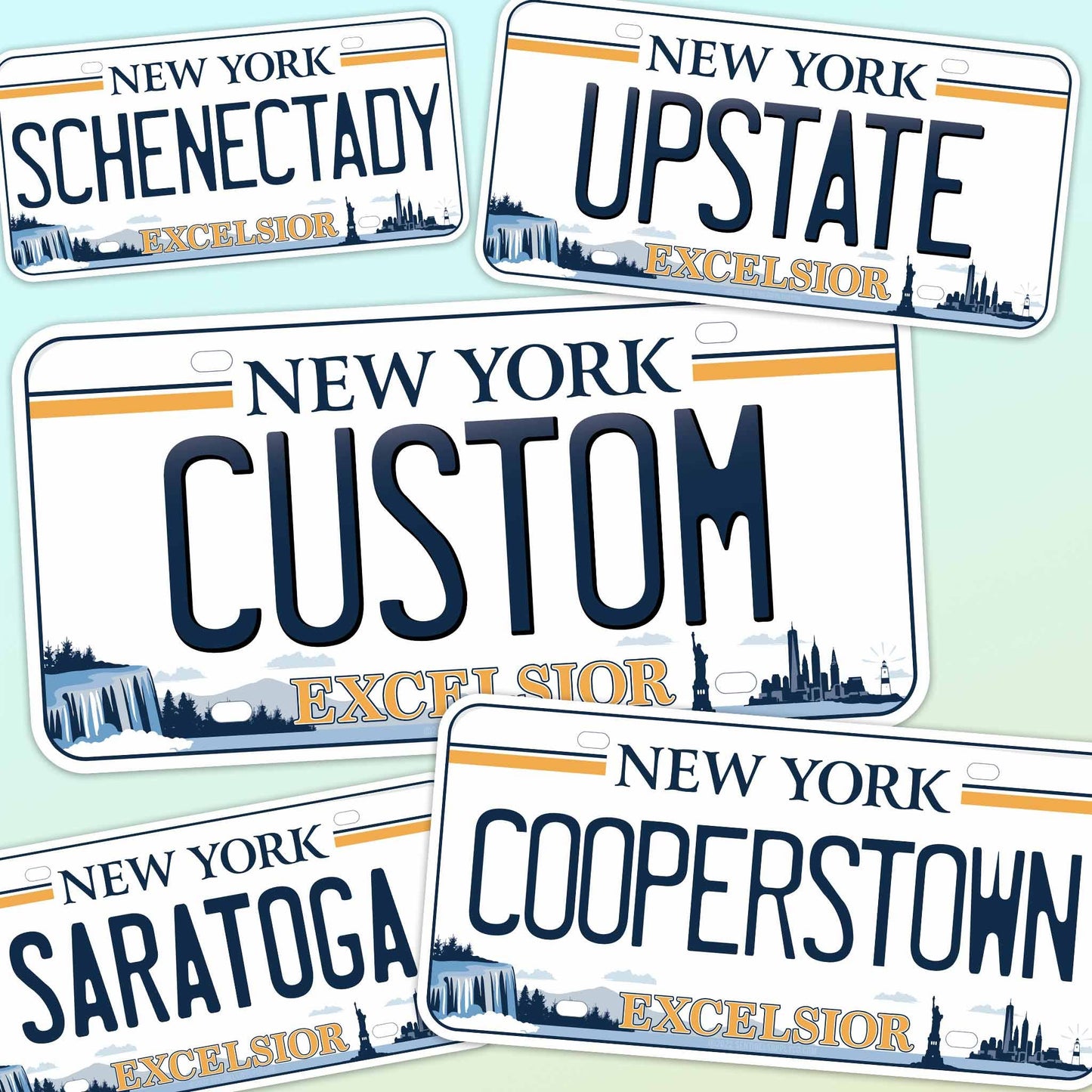 New York License Plate Stickers - 25+ Custom NY Decals