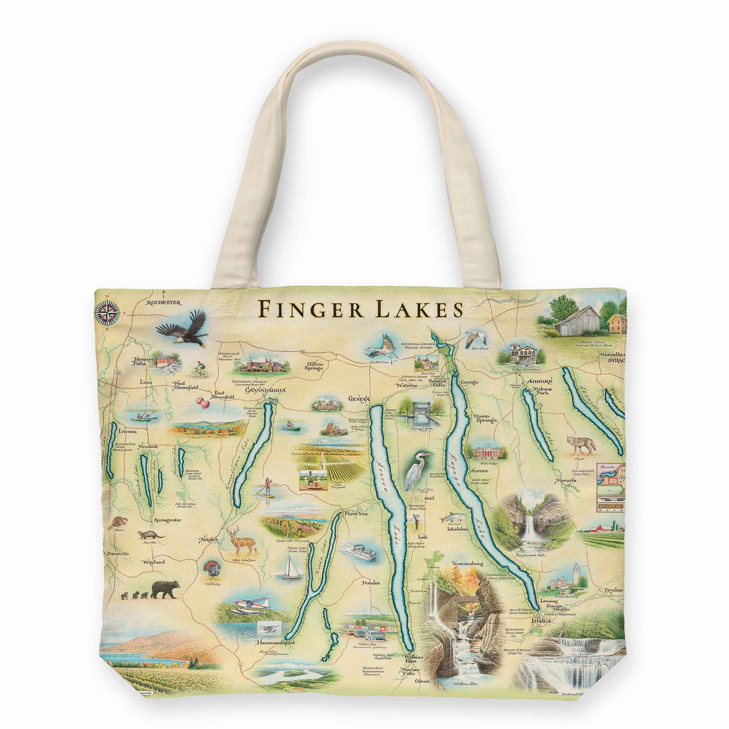 Finger Lakes Canvas Tote Bag