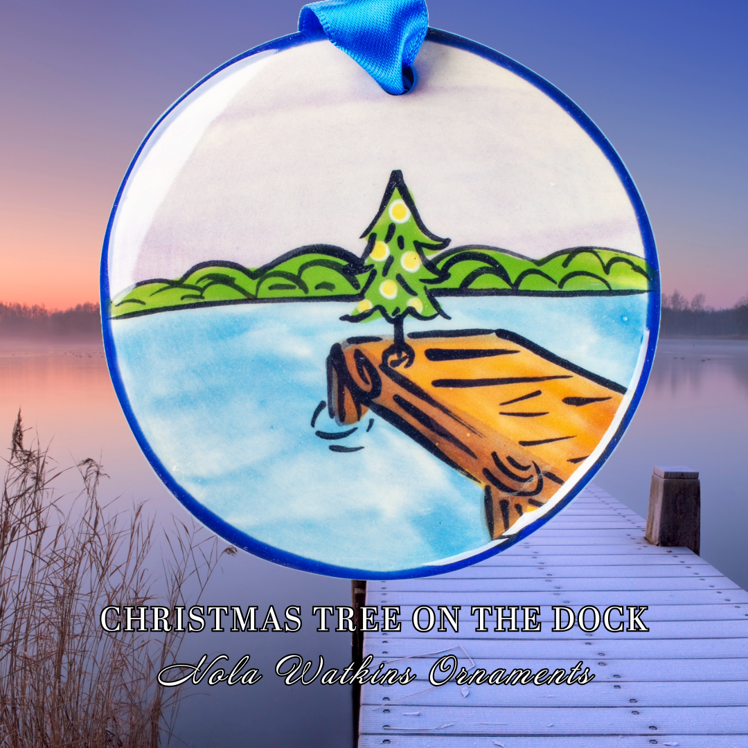 Christmas Ornaments | Handpainted | Christmas Tree On Dock