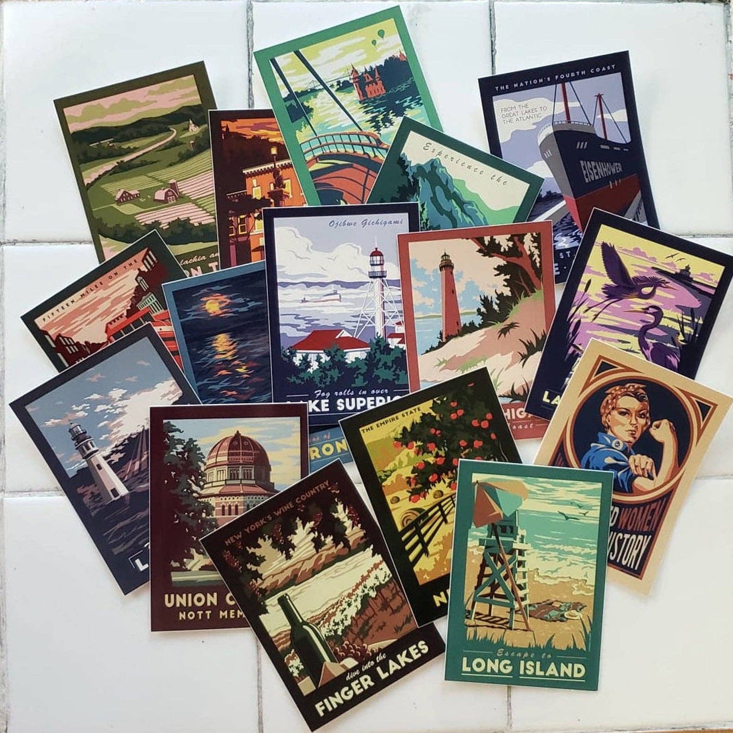 Finger Lakes Vintage Travel Vinyl Sticker Souvenir