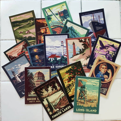 Finger Lakes Vintage Travel Vinyl Sticker Souvenir