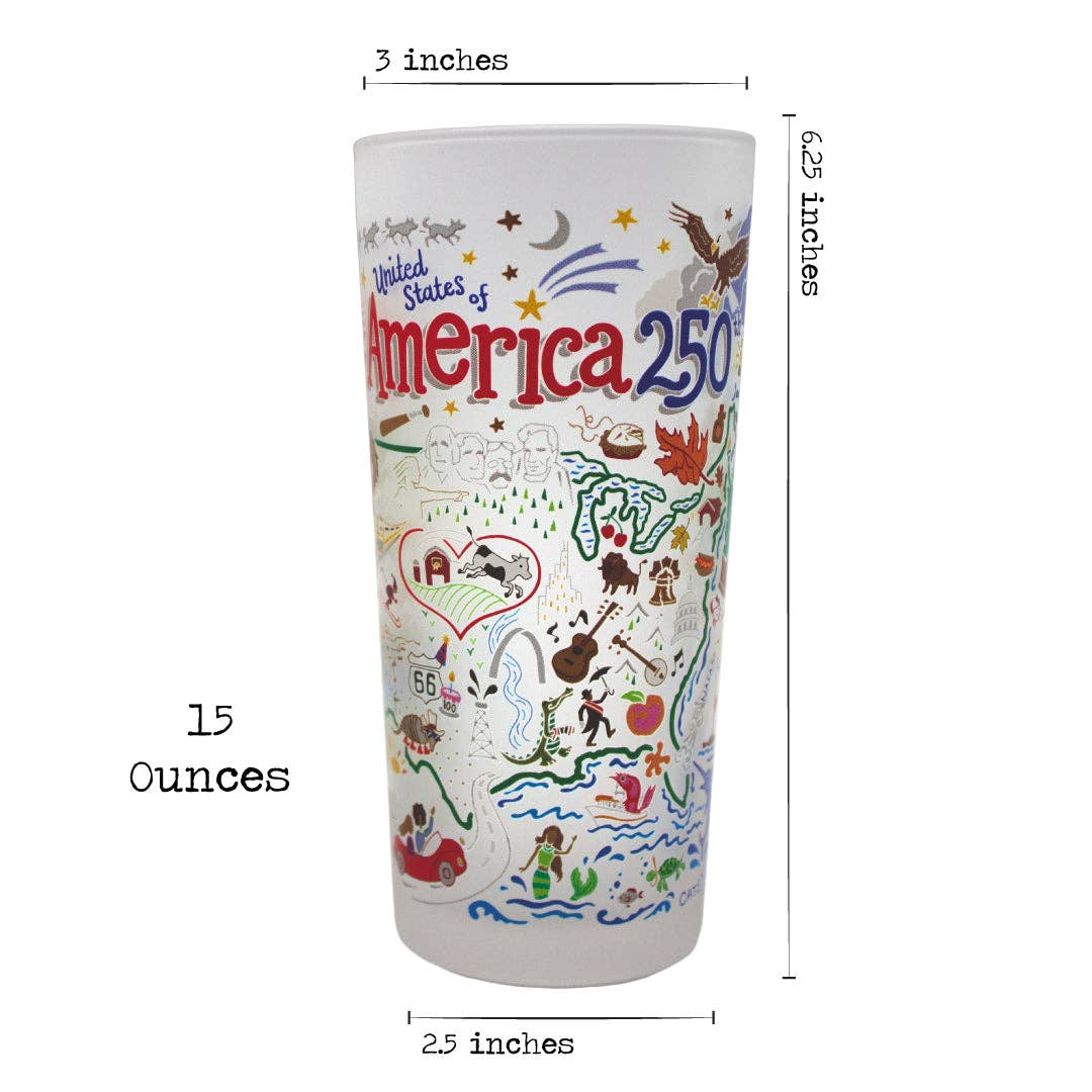 America 250 Drinking Glass