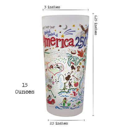 America 250 Drinking Glass
