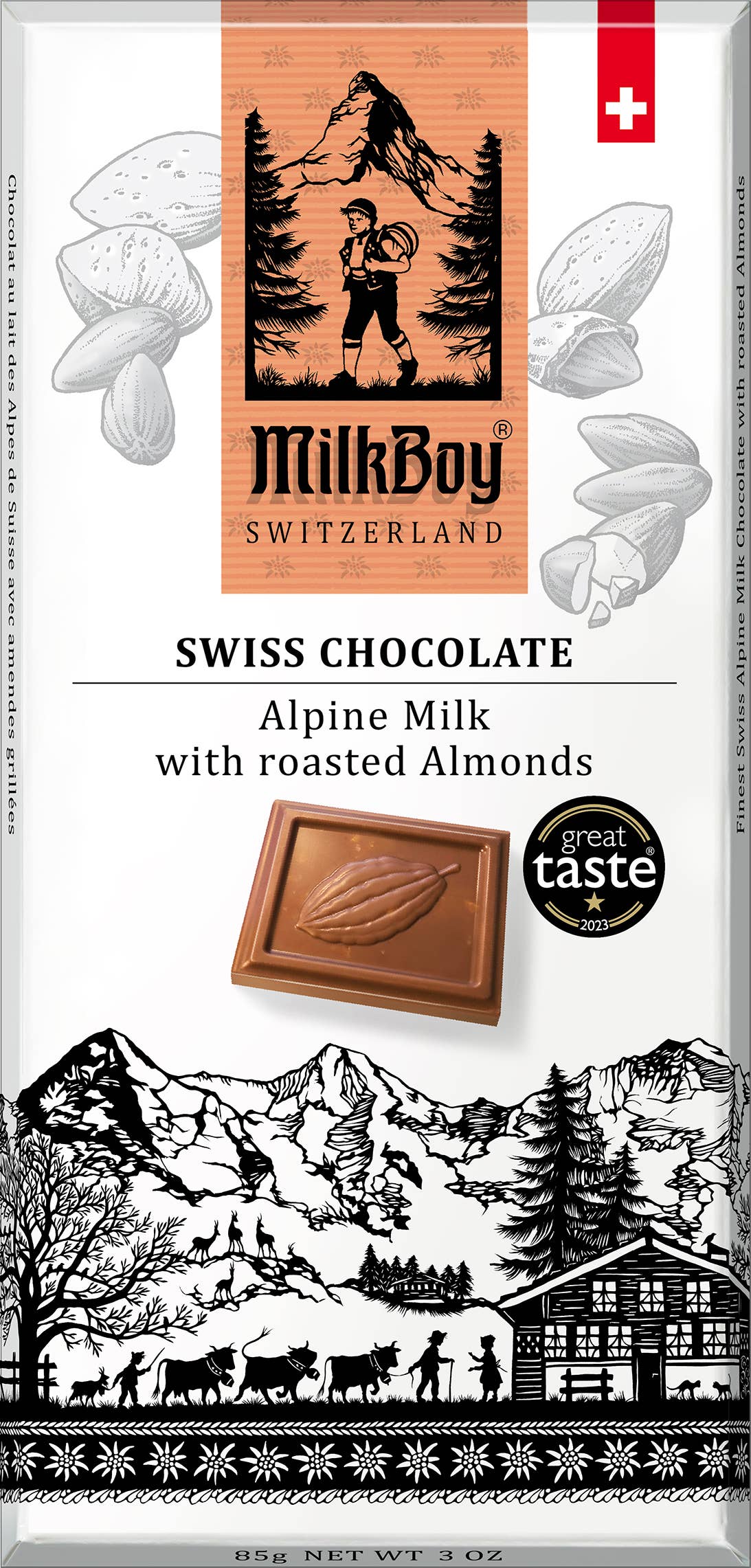 MilkBoy Alpine Milk Chocolate with roasted Almonds