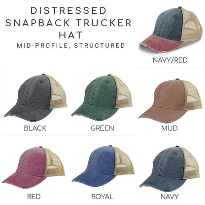 Finger Lakes Hat - Distressed Snapback hat - NY