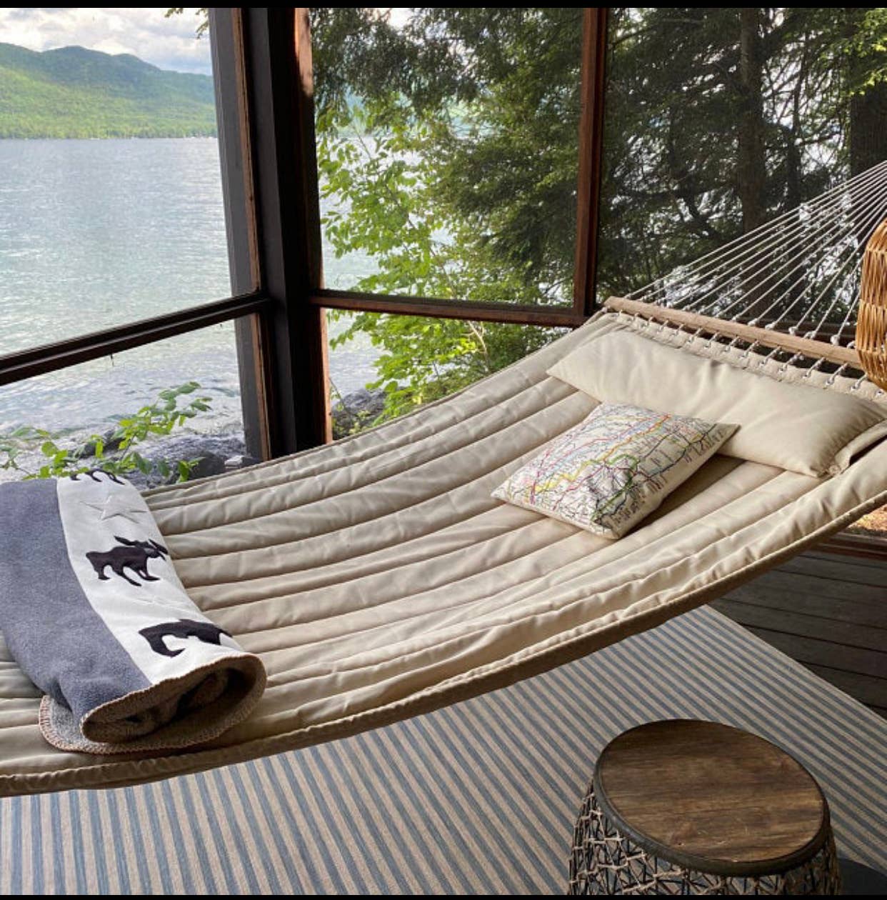 Seneca Lake New York Vintage Map Pillow