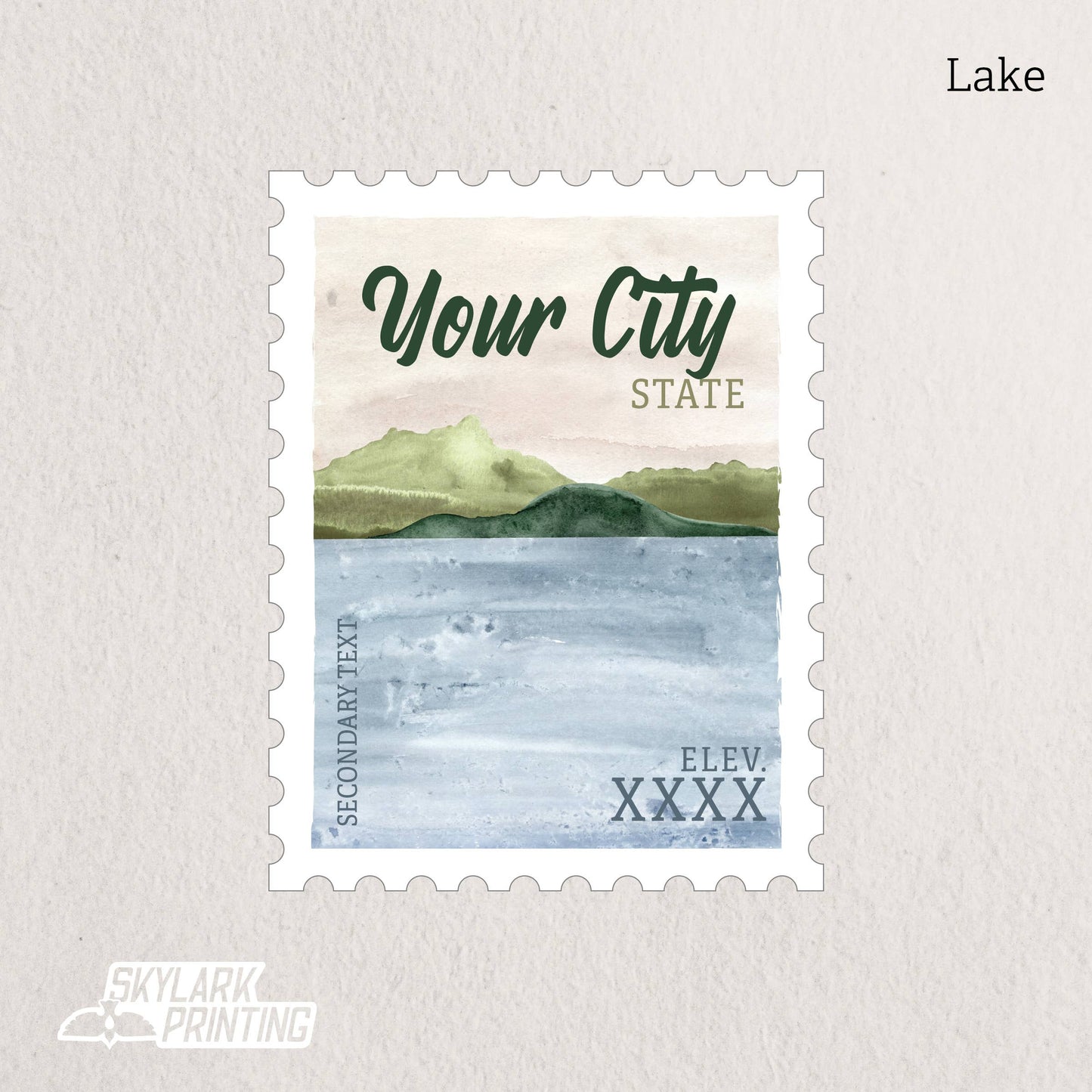 Postage Stamp Sticker