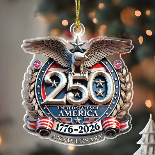 250th Anniversary Eagle Ornament, USA Freedom Ornament