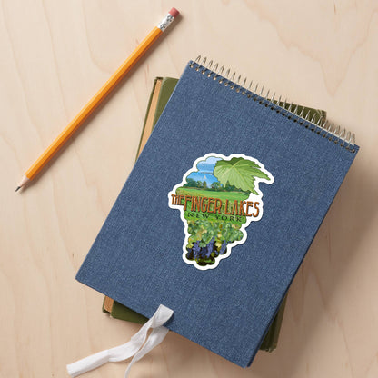 STICKERS Finger Lakes, New York, Vineyard Scene