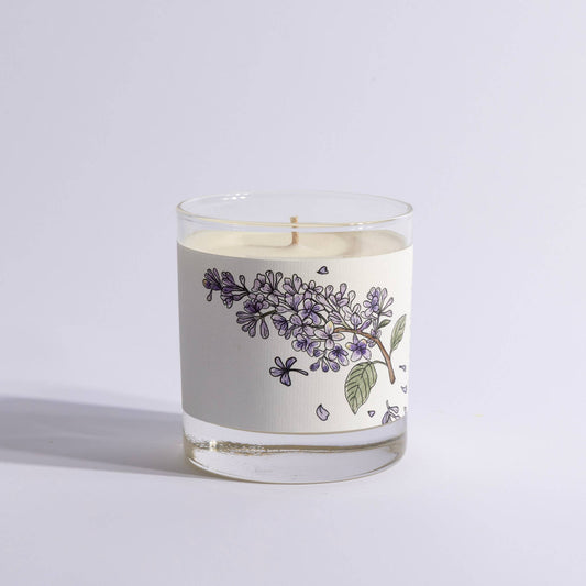 Lilac Candle - Medium Glass