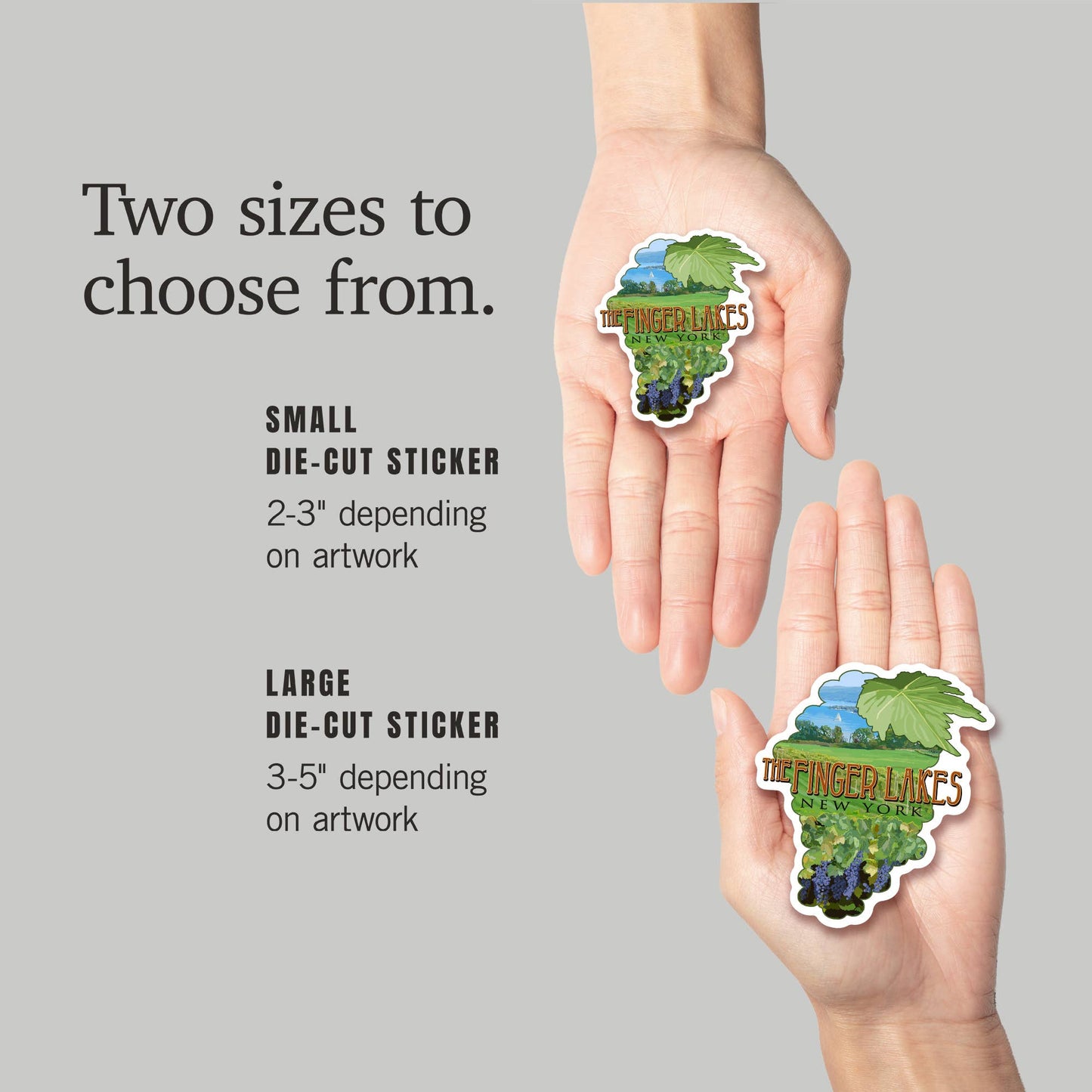 STICKERS Finger Lakes, New York, Vineyard Scene