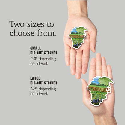 STICKERS Finger Lakes, New York, Vineyard Scene
