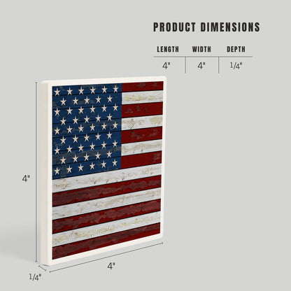 CERAMIC COASTER Distressed American Flag