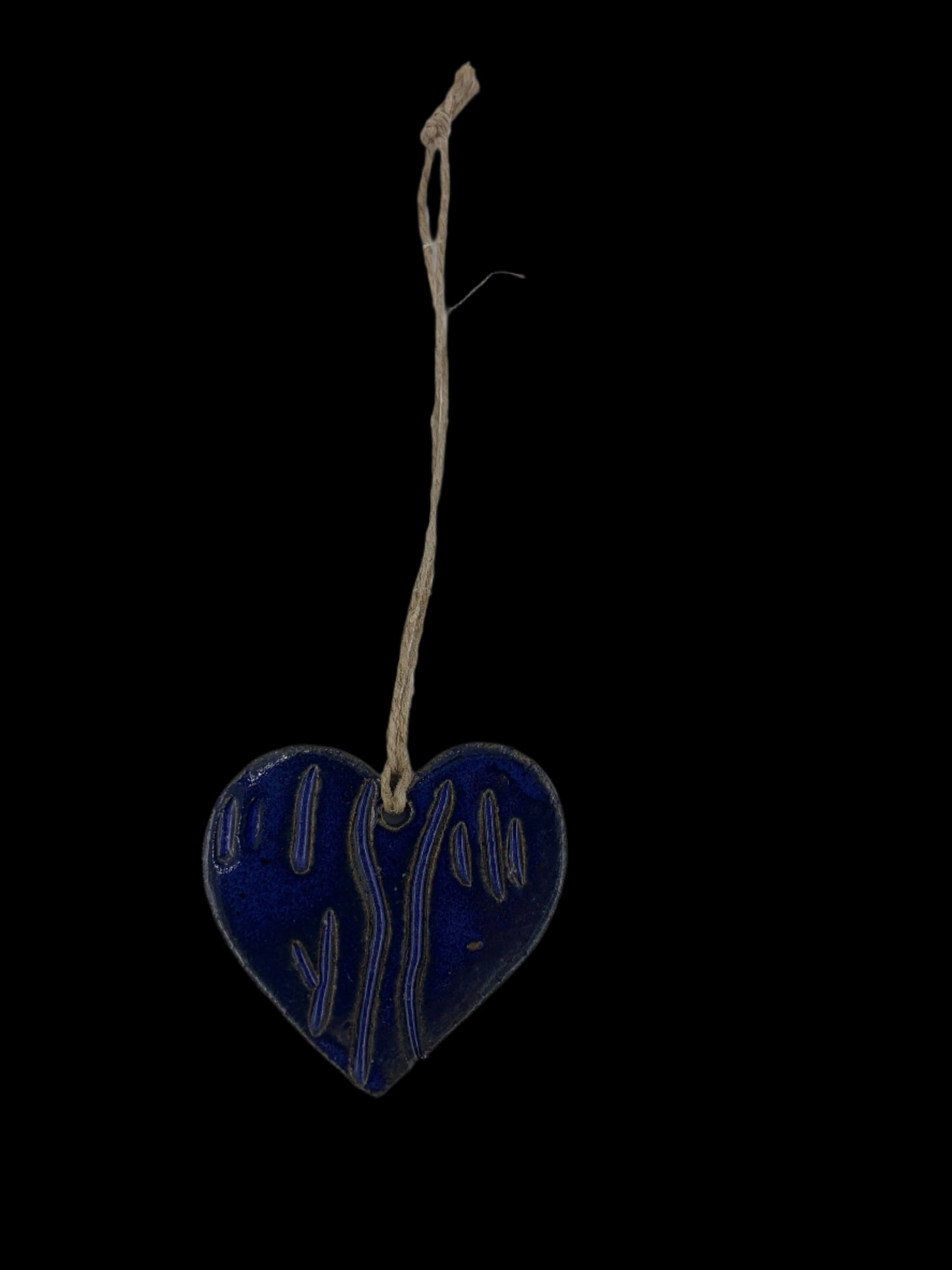 Finger Lakes Heart Pottery Ornaments
