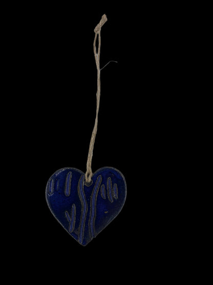 Finger Lakes Heart Pottery Ornaments