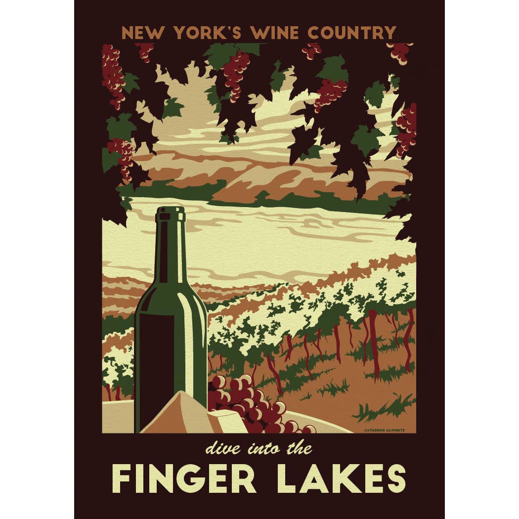 Finger Lakes Vintage Travel Vinyl Sticker Souvenir