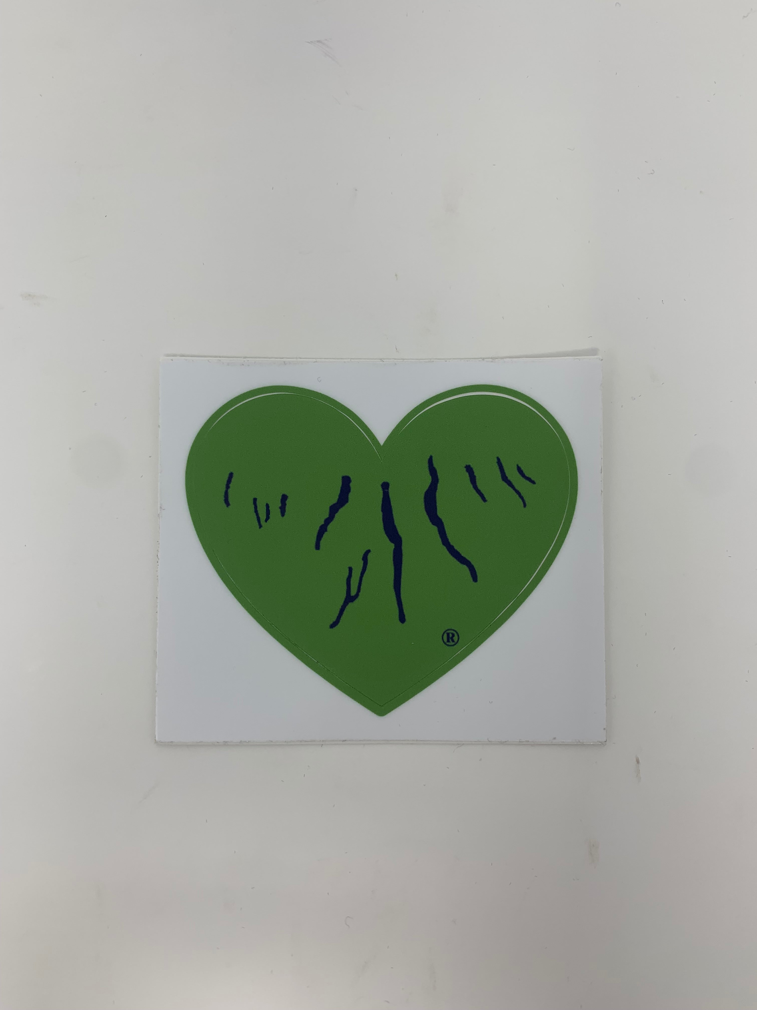 Green Heart 3" Sticker