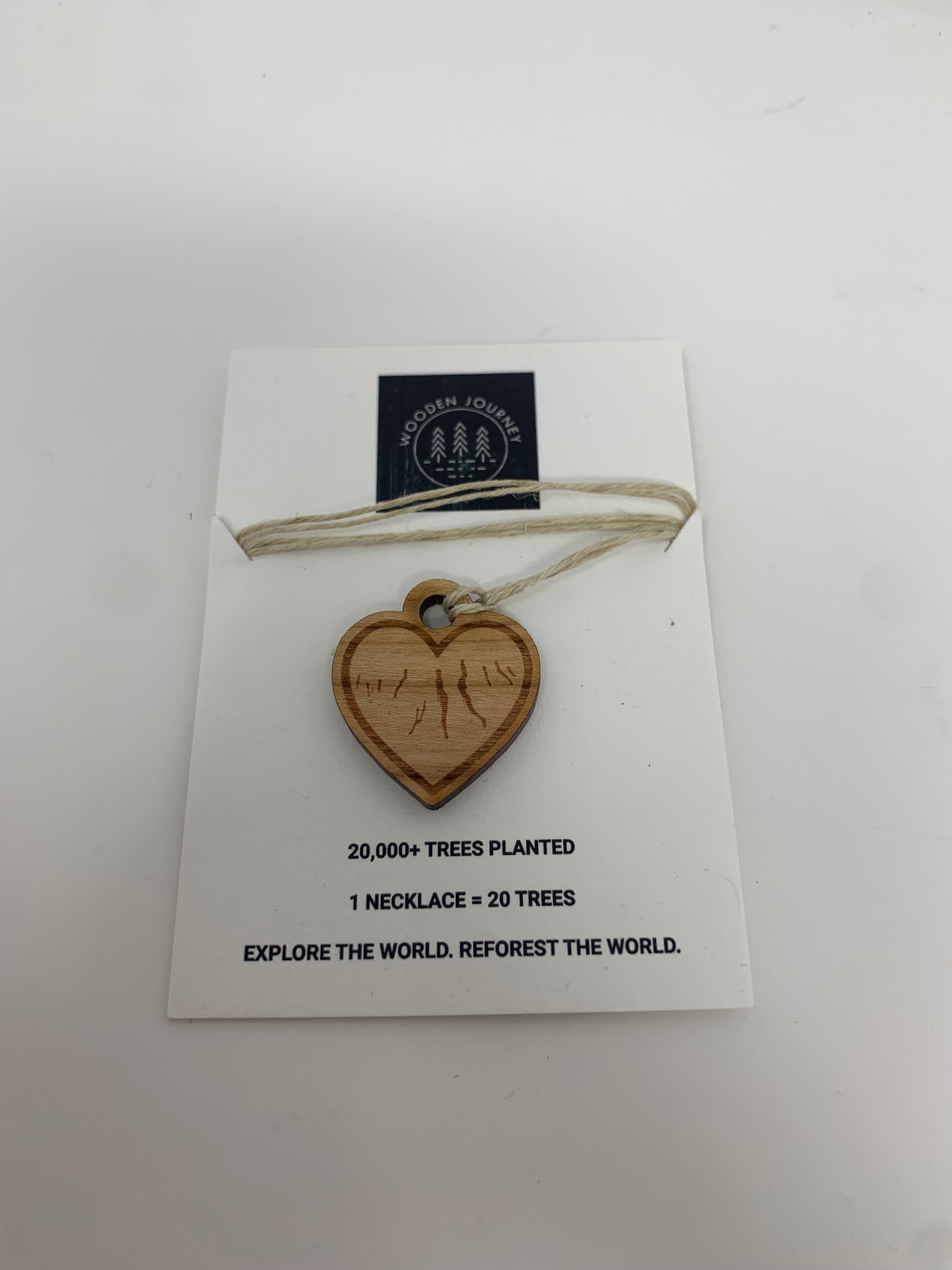 Wooden Heart Finger Lakes Necklace