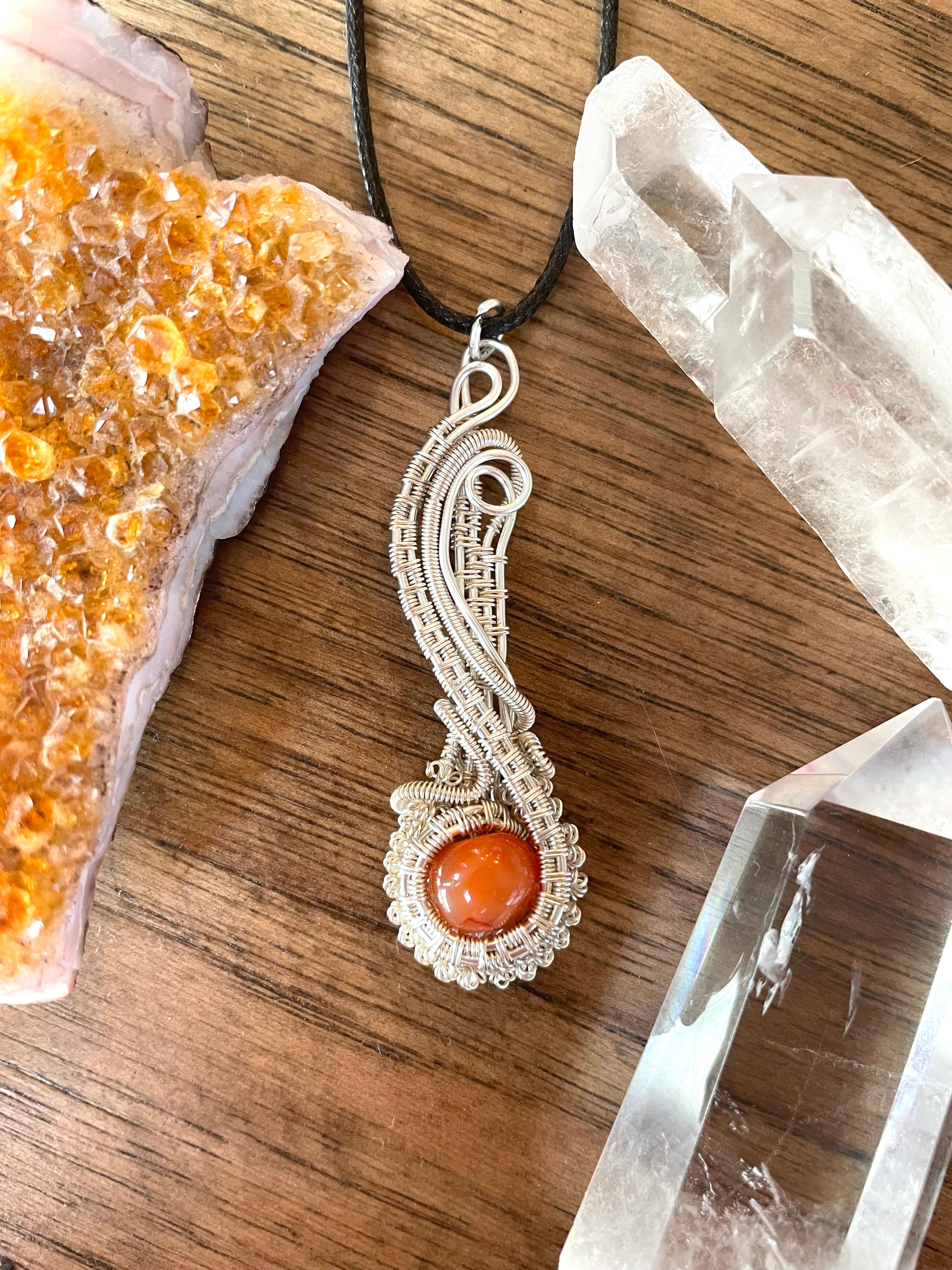 MKerr Collections | Orange Sunset Bead Pendant