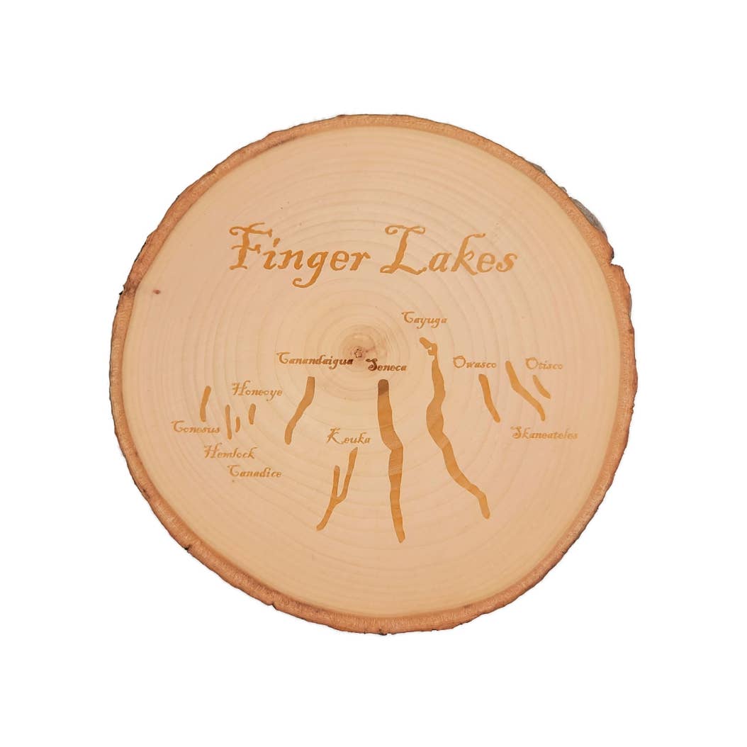 The Lakes Wooden Magnet