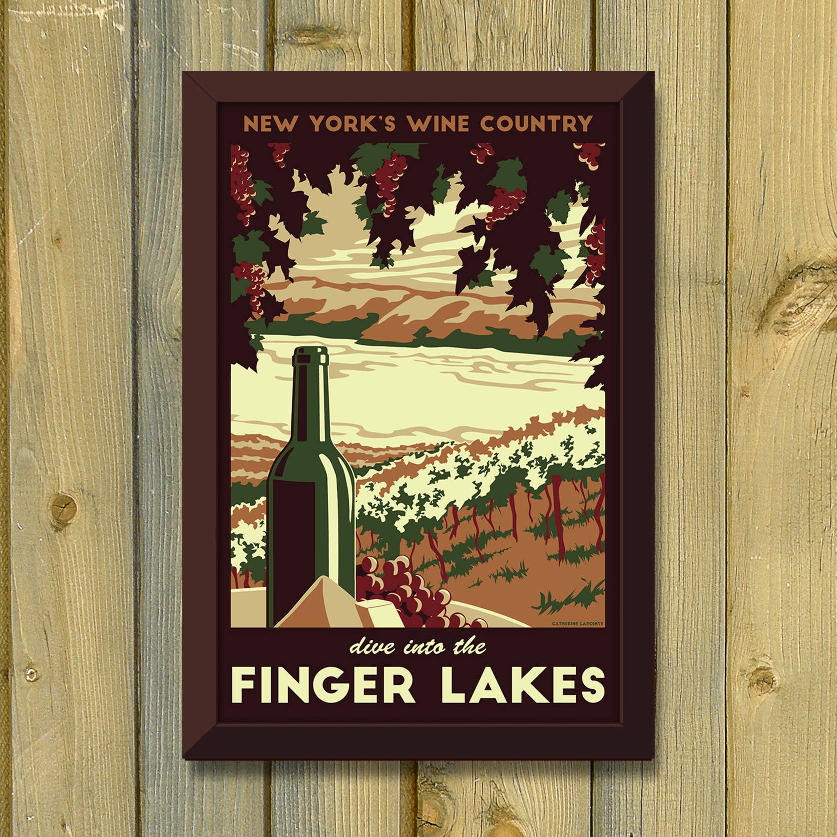 Dive Into the Finger Lakes Travel Poster